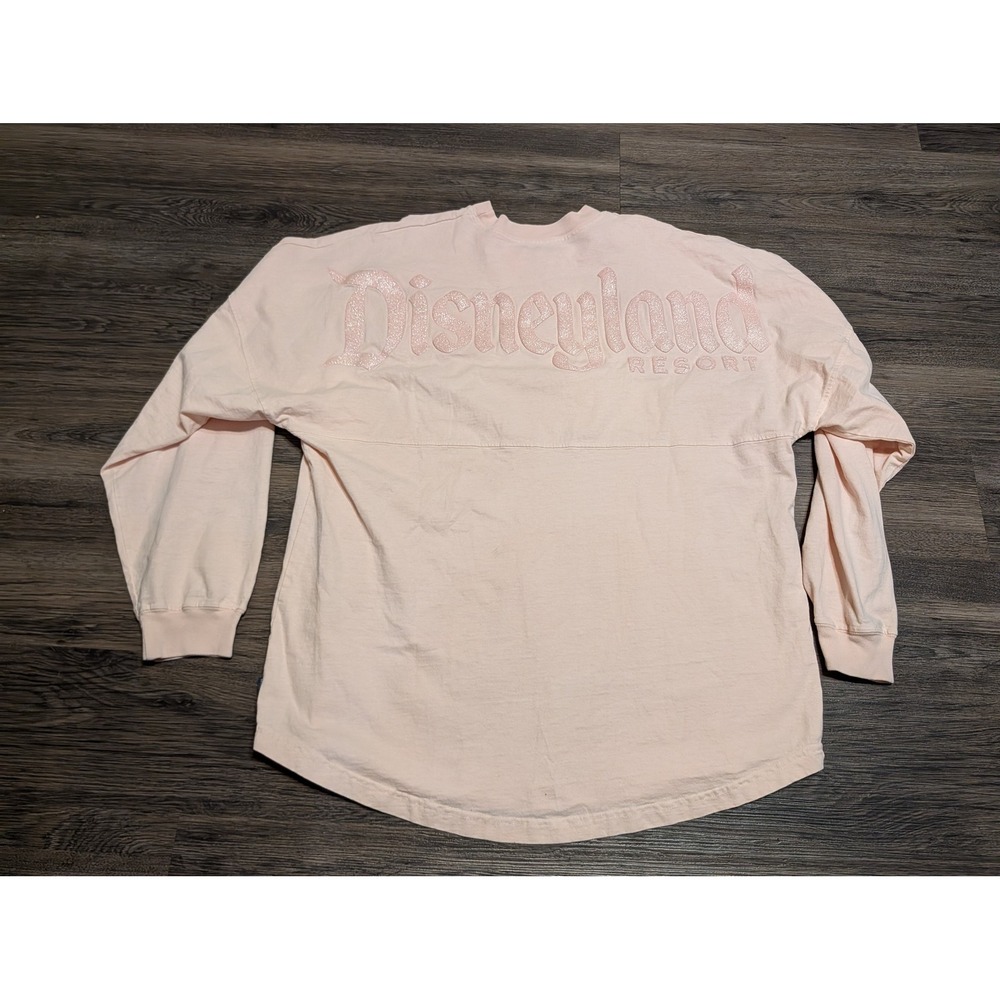 Disney Parks Spirit Jersey Disneyland Resort Pink Glitter Puffy Print Large